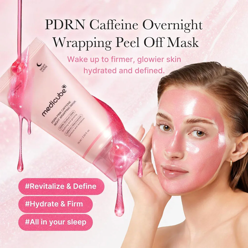 MEDICUBE PDRN Pink Caffeine Night Wrapping Mask 75ml - Image 2