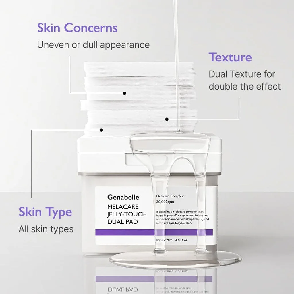 Genabelle Melacare Jelly Touch Dual Pad (60pc) - Image 2