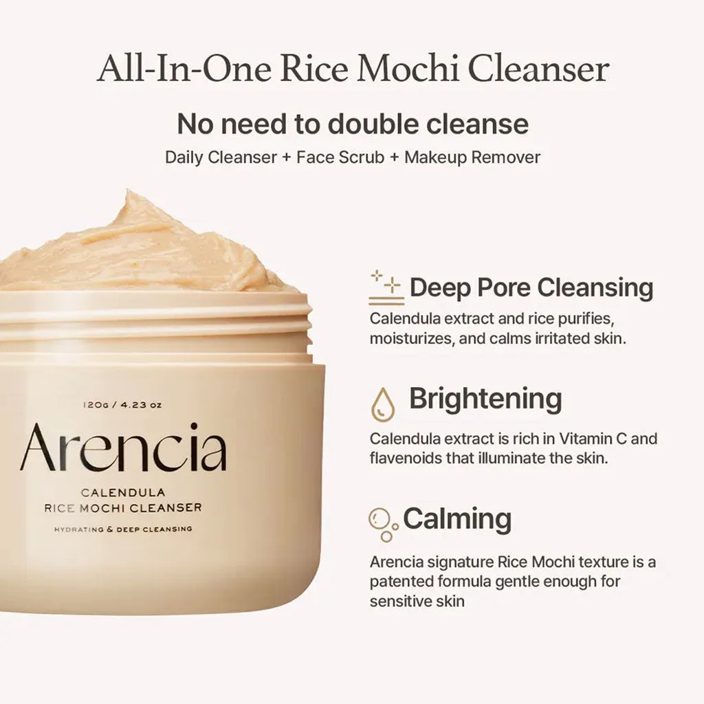 ARENCIA Calendula Rice Mochi Cleanser (120g) - Image 2