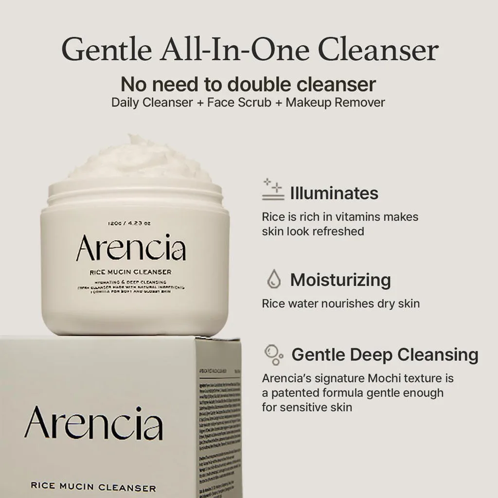 ARENCIA Rice Mucin Cleanser (120g) - Image 2