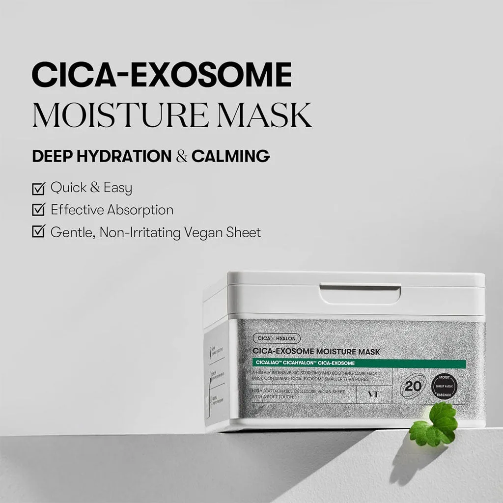 VT COSMETICS Cica-Exosome Moisture Mask 20pcs - Image 2