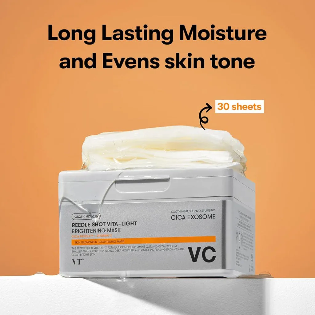 VT COSMETICS Reedle Shot Vita-Light Brightening Mask 30pcs - Image 2