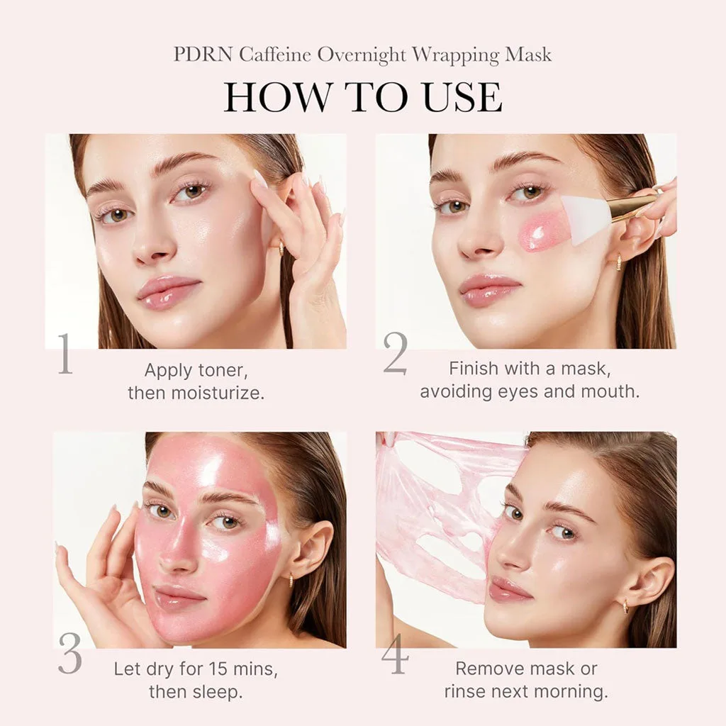 MEDICUBE PDRN Pink Caffeine Night Wrapping Mask 75ml - Image 3