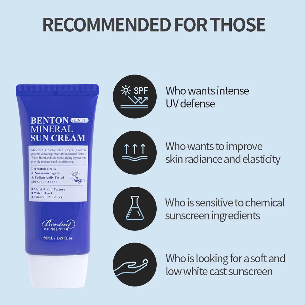 BENTON Skin Fit Mineral Sun Cream 50ml - Image 3