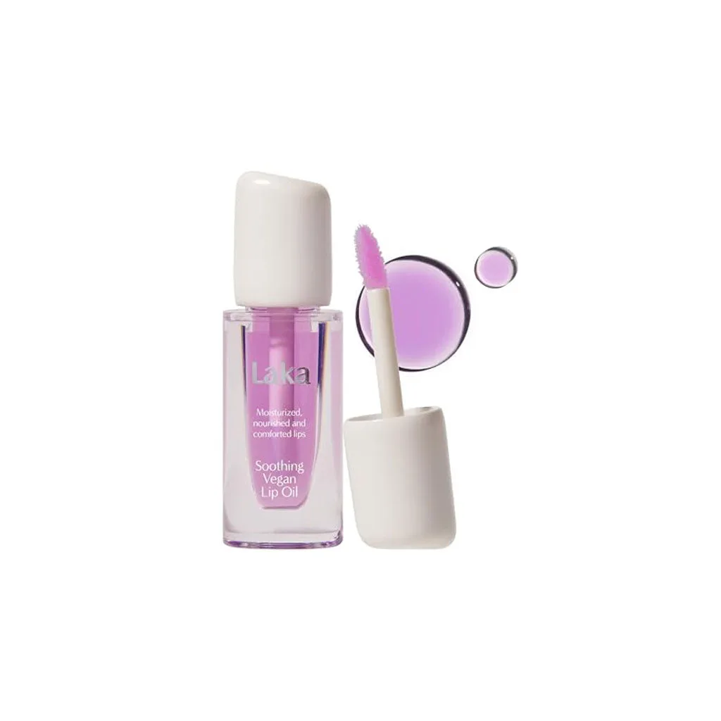 Laka Soothing Vegan Lip Oil Calming Purple (4.5ml) - Image 4