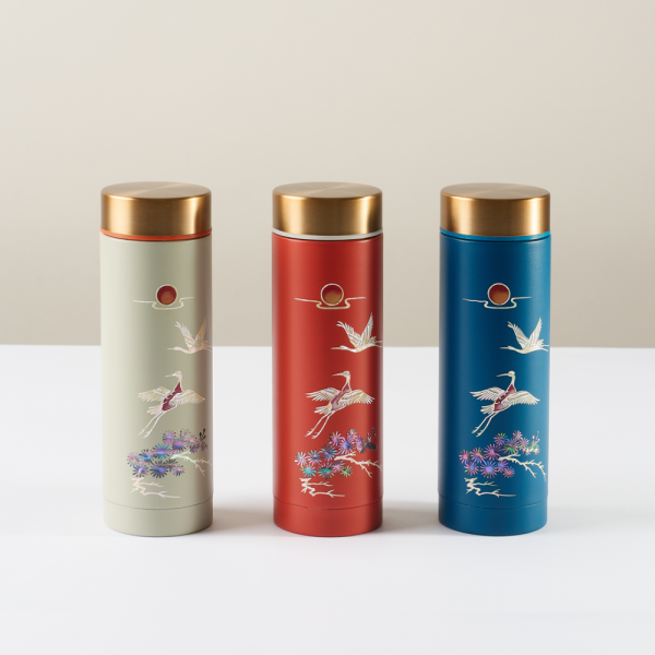 K-Heritage Mother-of-Pearl Color Tumbler - Pine and Crane (Songhak)