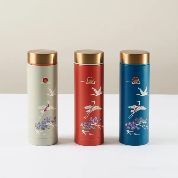 K-Heritage Mother-of-Pearl Color Tumbler - Pine and Crane (Songhak)
