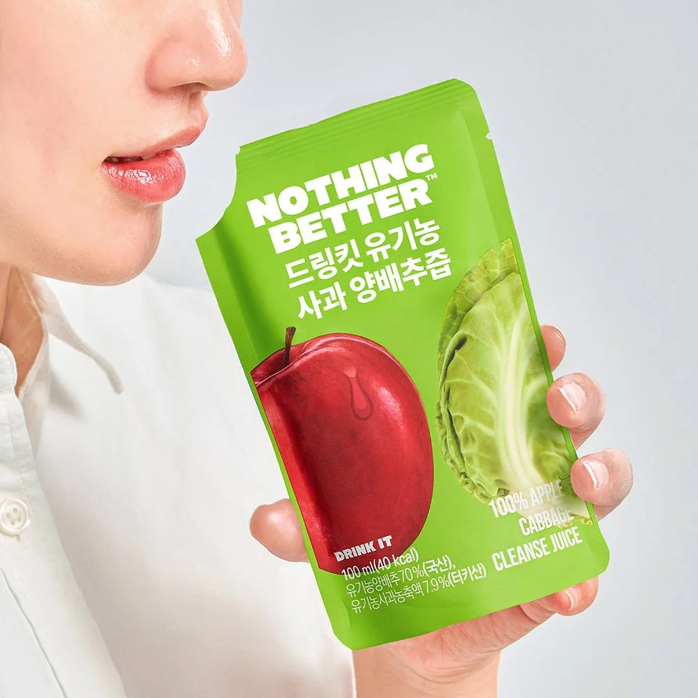 NOTHING BETTER Drinkit Organic Applr Cabbage Juice 100ml 24 Packets - Image 2