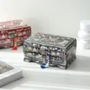 Korean Langjae Najeonchilgi Mother of Pearl Crane Extra Large Drawer Jewelry Box