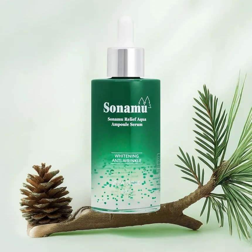 3W CLINIC Pine Relief Aqua Ampoule Serum 100ml - Image 3