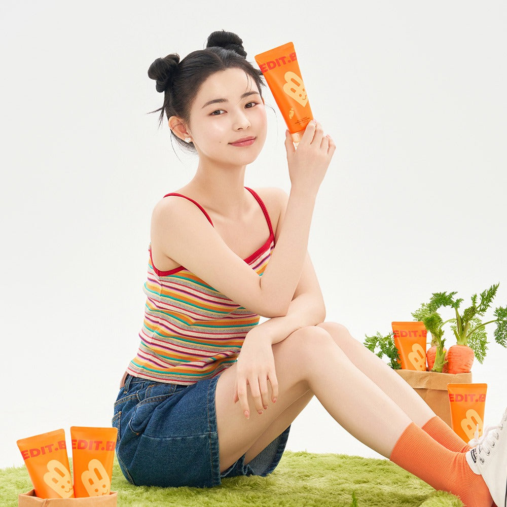 EDIT.B Joyful Carrot Foaming Gel Cleanser 150ml - Image 4