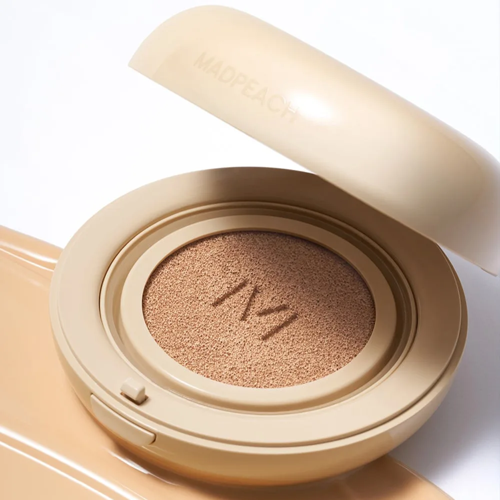 madpeach Plain Velvet Matte Cushion 13g - Medium Beige - Image 4