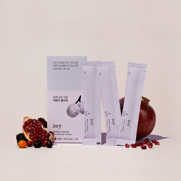 107 Aronia Vinegar Low Molecular Collagen 20g x 14 Sticks