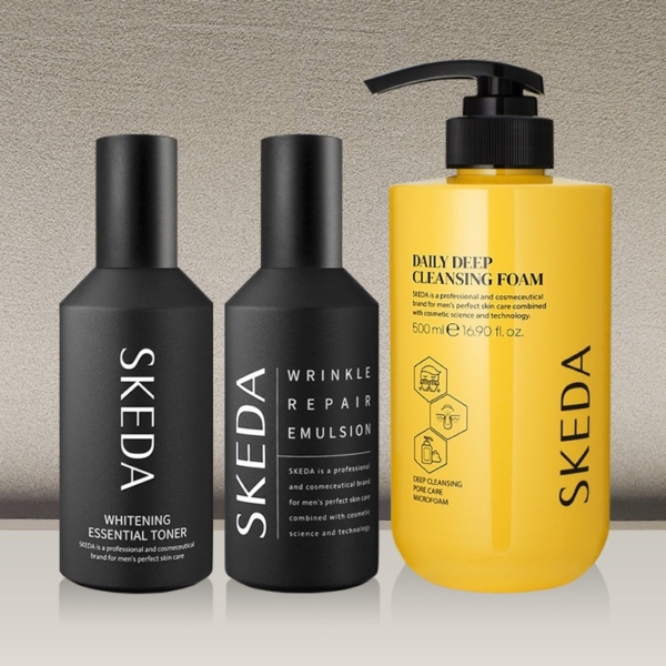 SKEDA Men's Whitteing Wrinkle Improvement 3 Pices Set