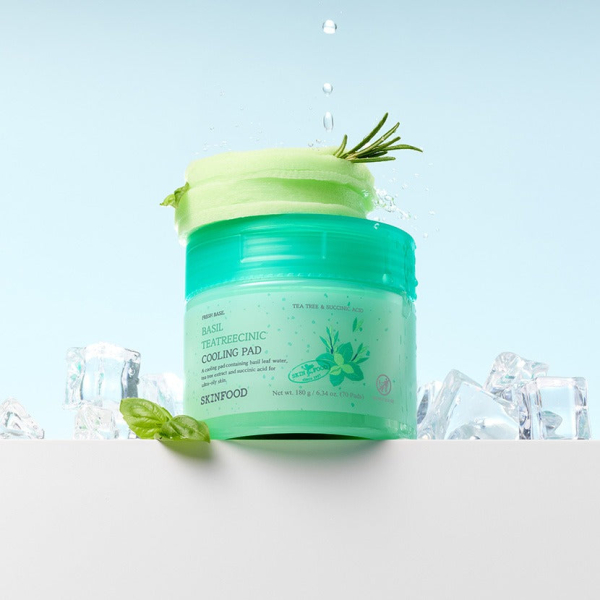 SKINFOOD Basil Teatreecinic Cooling Pads 70 sheets