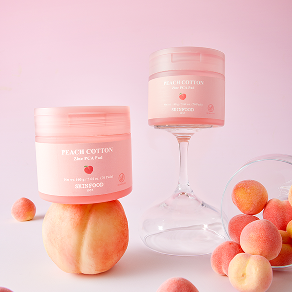 SKINFOOD Peach Cotton Zinc PCA Pad 70 sheets