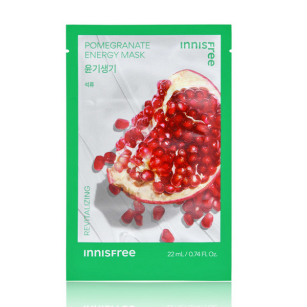 INNISFREE Squeeze Energy Mask 22ml × 5 Sheets - Pomegranate