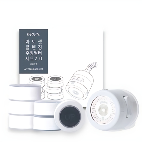 ATOJET Cleansing Kitchen Faucet Cobra Type + Head Filter 6p Set