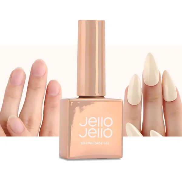 JelloJello Killing Base Gel Nail 10ml | High Adhesion Base Coat for Long-Lasting Gel Manicure | Korean Nail Art
