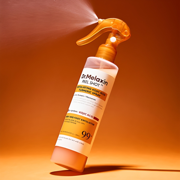 Dr. MELAXIN Pill Shot Body Scrub Kojic Acid Turmeric Exfoliating Peeling Spray 200ml