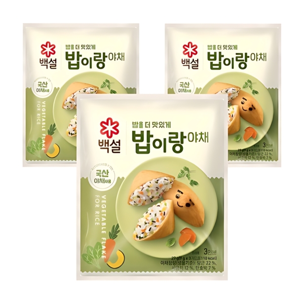 Baeksul Rice Seasoning with Vegetables 27g*3Pack