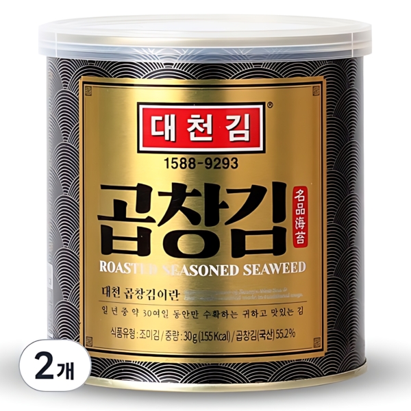 Daecheon Gopchang Kim Can Seaweed 30g*2Can