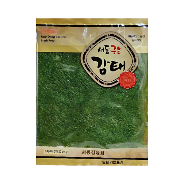 Seodong Roasted Gamtae Seaweed 60g (16 Sheets) - 70 Year Traditional Seosan Market