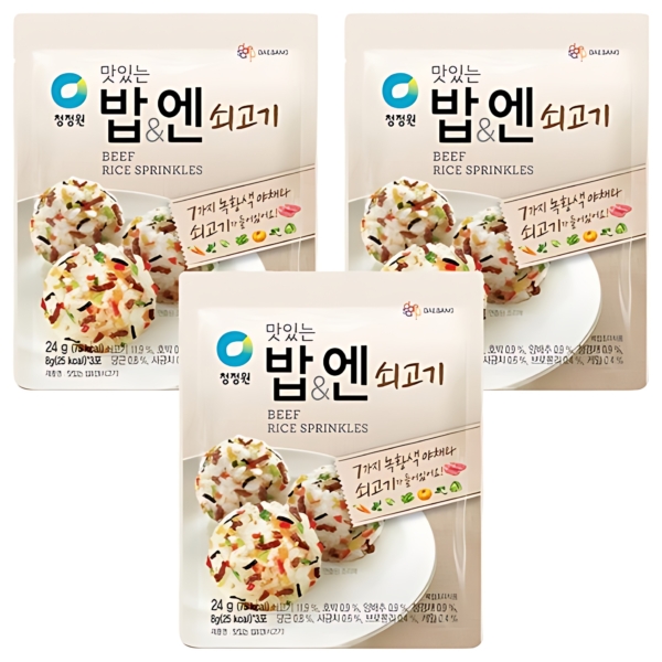 Chung Jung One Delicious Rice & Beef Furikake 24g 3pcs