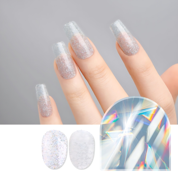 JelloJello Premium Gel Polish 10ml - Color Gel Nail JG-16 Holo Silver