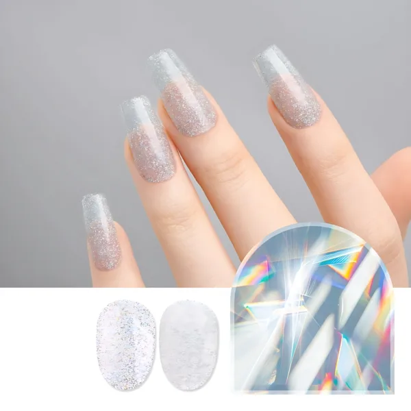 JelloJello Premium Gel Polish 10ml - Color Gel Nail JG-16 Holo Silver