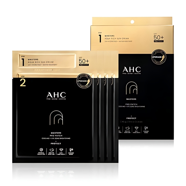 AHC Masters Pro Patch + Aqua Rich Sunscreen SPF50+ PA++++ 4p Set