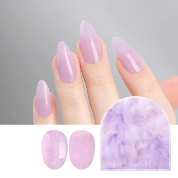 JelloJello Knit Glitter Gel Nail JS-08 Angora Purple 10ml