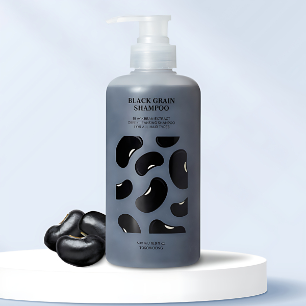 TOSOWOONG Black Grain Shampoo - Deep Cleansing for Oily & Seborrheic Scalp 500ml