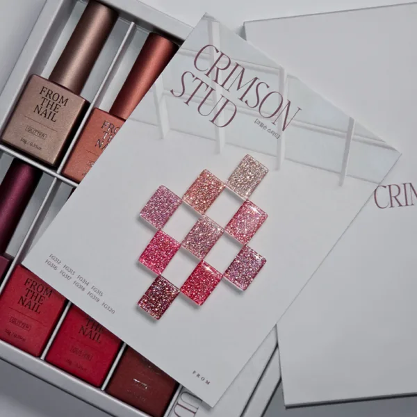 FROM THE NAIL CRIMSON STUD Reflective Glitter Gel Series 9pcs Set