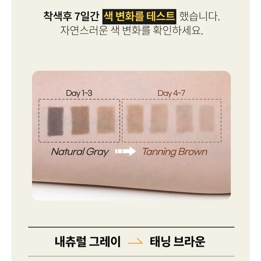 Novier Scalp Tattoo Tint - Color Transition Test