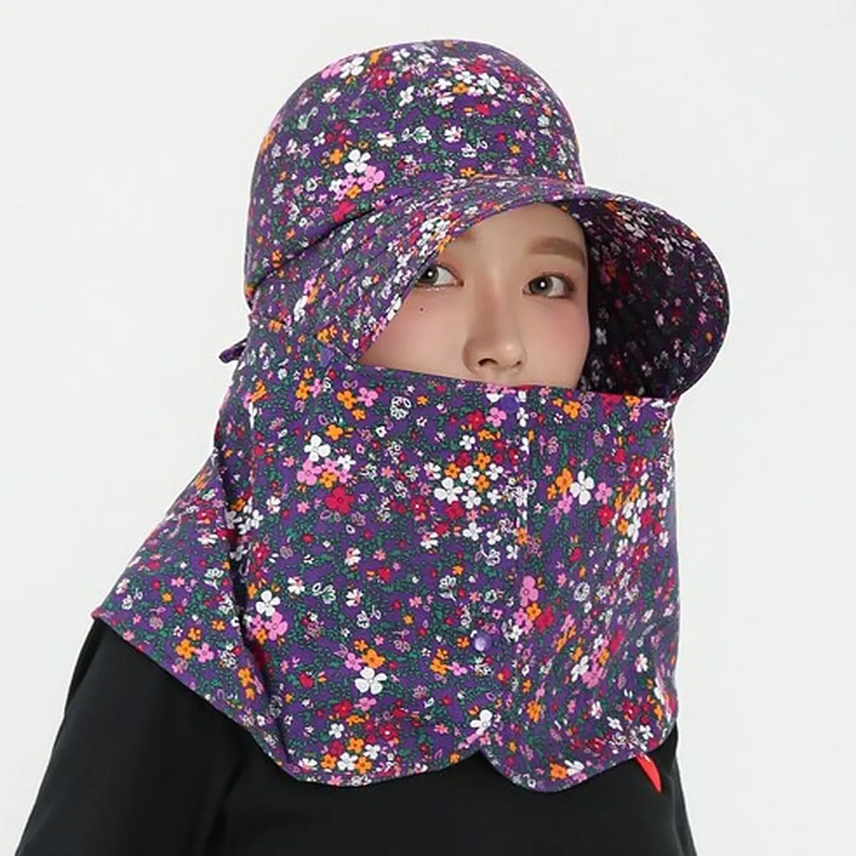 Laping Korean-made Detachable Scarf Sun Cap for Farming Outdoor Work