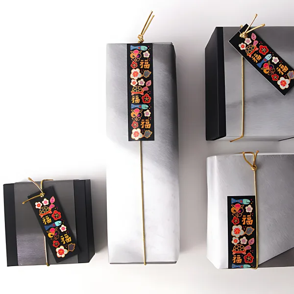 INDI.K Ink Bok Folk Painting Embroidery Rectangular Labels 10 pcs