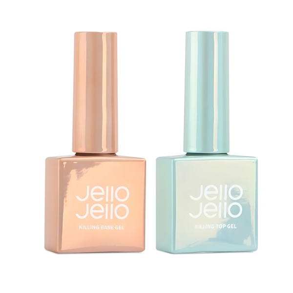 Jellohjelloh Killing Nail 2-Piece Set Clear 10ml, Base Gel + Top Gel, 1 Set