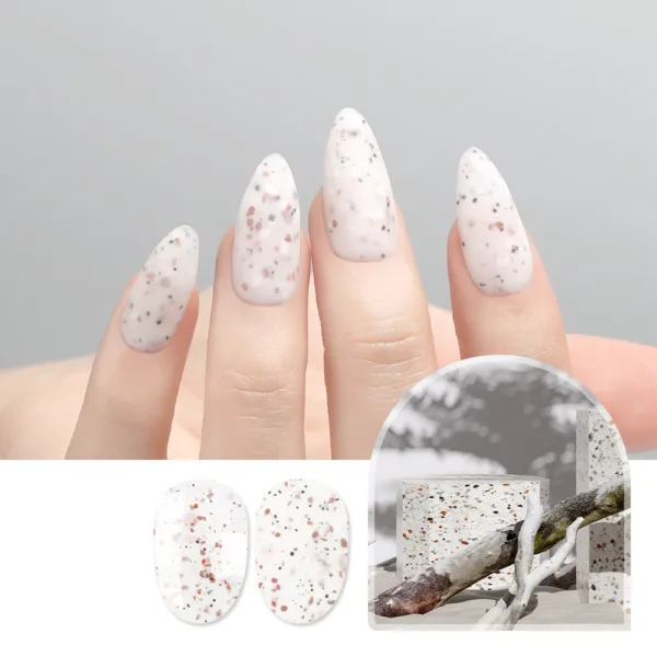 JelloJello JS-25 Blanc Terrazzo Gel Polish