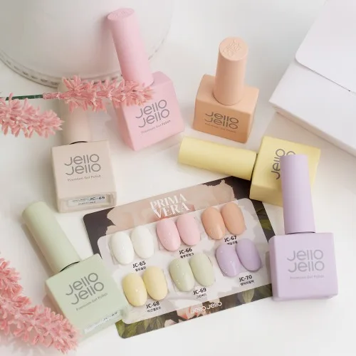 JelloJello Primavera Spring Pastel Mood Color Collection Gel Nail 6pcs Set