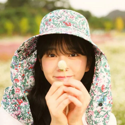Laping Floral Print Sun Cap Wide Brim UV Protection Farming Gardening Hat (Sun Hat with Neck Flap) - Image 5