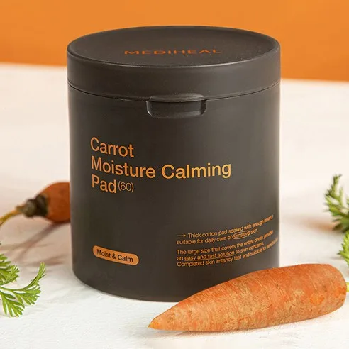 MEDIHEAL Carrot Soothing Moisturizing Toner Pad 250ml 60 Pads - Image 3