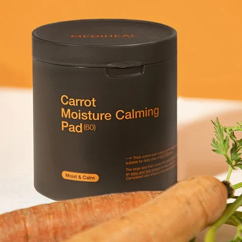 MEDIHEAL Carrot Soothing Moisturizing Toner Pad 250ml 60 Pads - Image 4