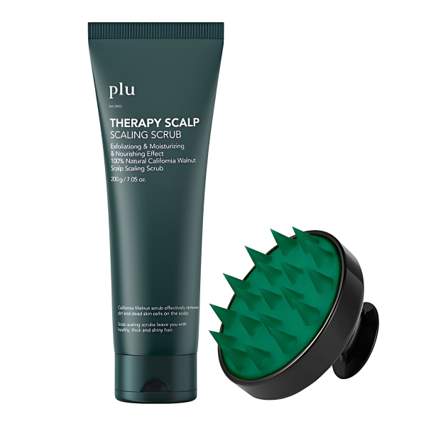 PLU Therapy Scalp Scaling Scrub 200g + Massage Brush Set