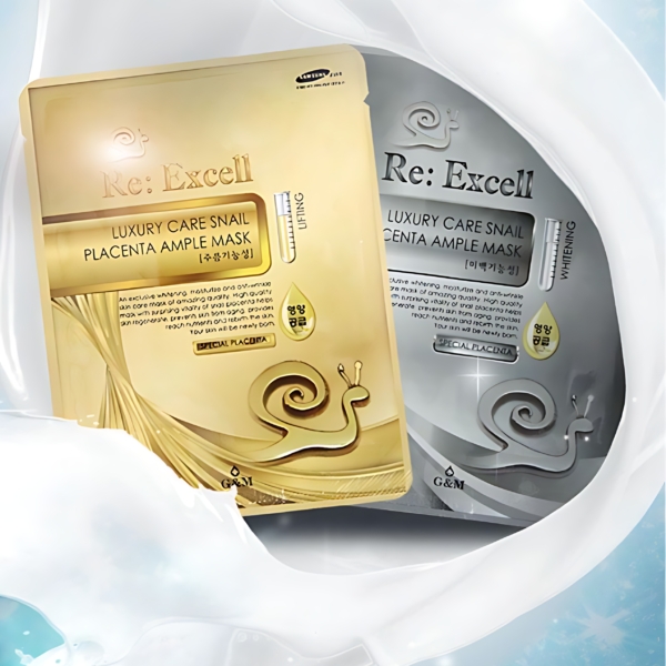 Reexel Snail Collagen Sheet Mask Whitening 20sheets+Wrinkle 20sheets *25ml