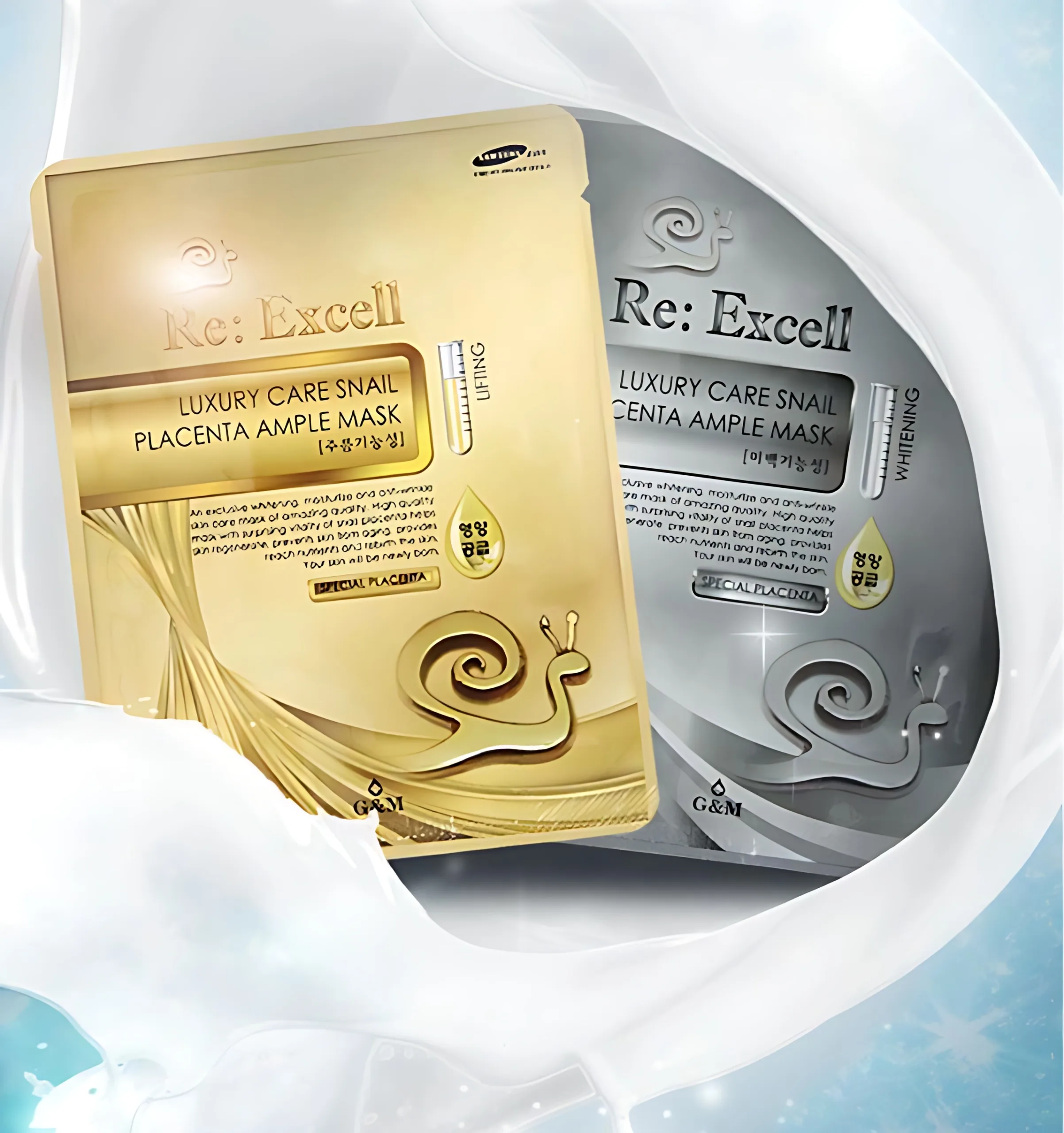 Reexel Snail Collagen Sheet Mask Whitening 20sheets+Wrinkle 20sheets *25ml