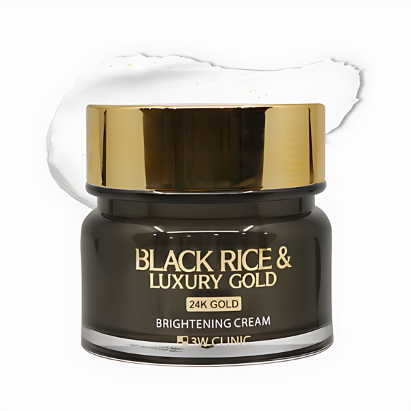 3W CLINIC Black Rice & Luxury Gold Brightening Cream 100g