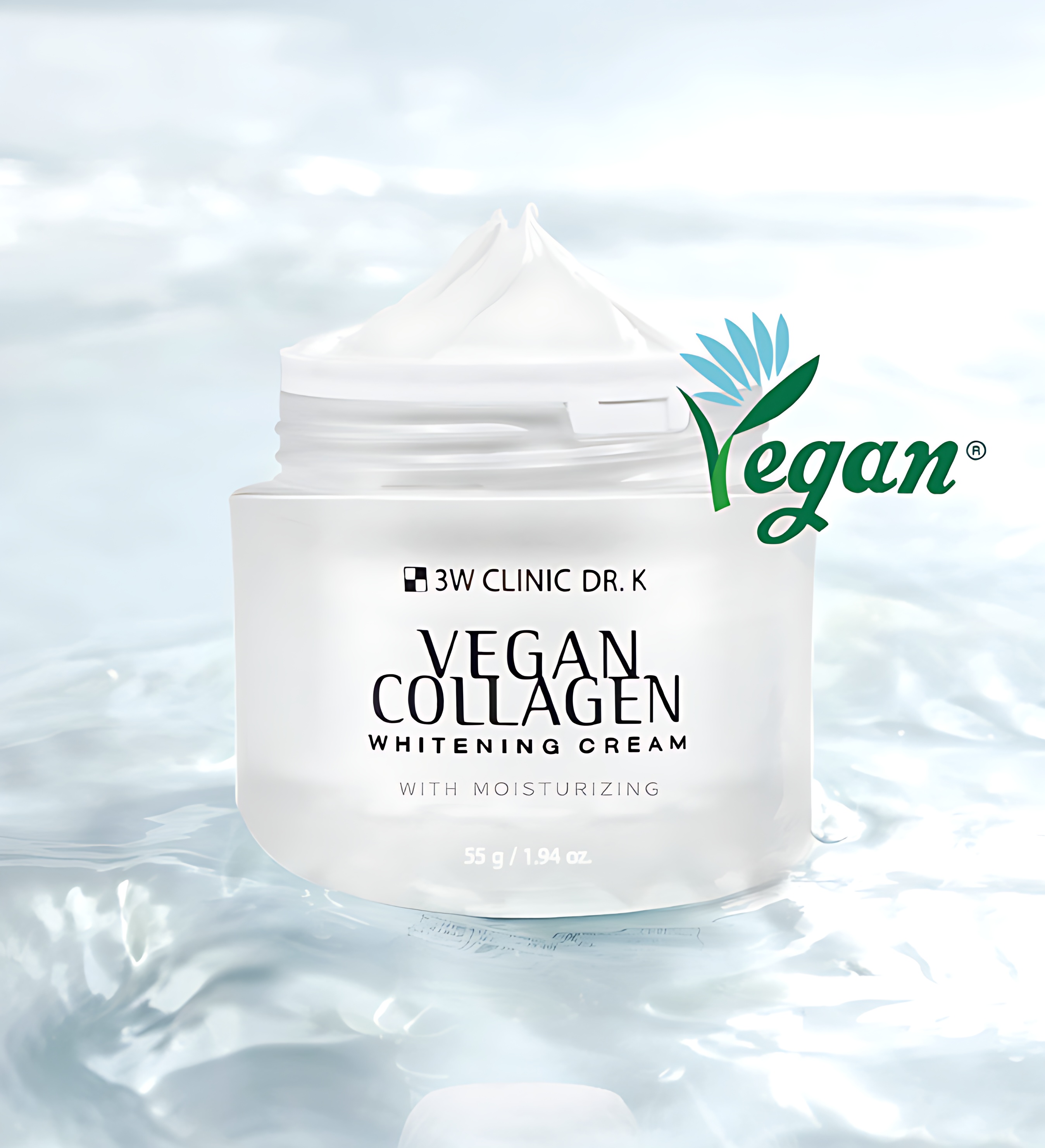 3W CLINIC Dr.K Vegan Collagen Whitening Cream 55g