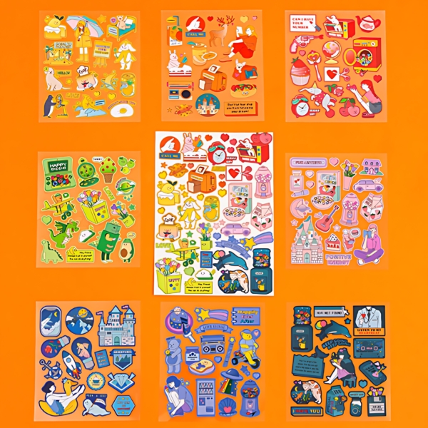 Ardium Color Point Rainbow Sticker 8 Types Set