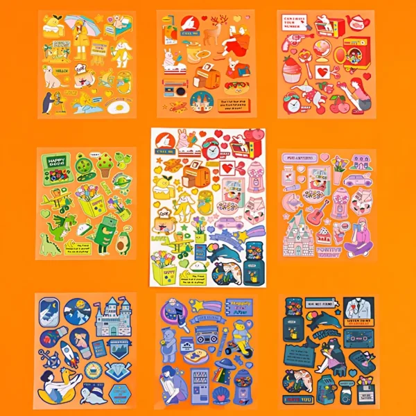 Ardium Color Point Rainbow Sticker 8 Types Set
